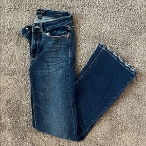 Dark Blue Women's Straight Jeans - Unbranded